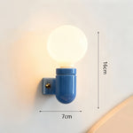 ウォールライト E26対応 裸電球 陶器ソケット 北欧 可愛い カラフル イエロー ブルー レッド 子供部屋 キッズルーム レトロ シンプル 間接照明 玄関 階段 寝室 配線式 電気工事必要 電球別売り