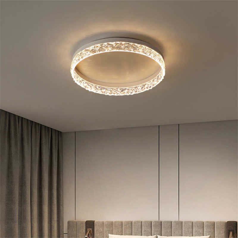 おしゃれ シーリングライト LED クリスタルリング 丸型 調光調色 天井照明 間接照明 カットクリスタル リモコン付き モダン 寝室 リビング