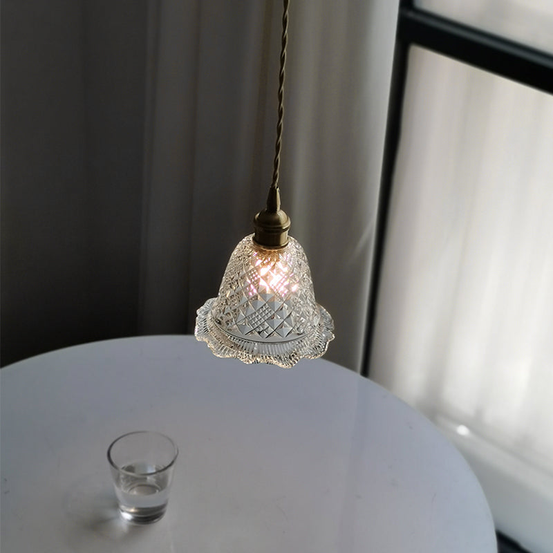 ペンダントライト 北欧 ガラス ダイヤカット 真鍮 アイアン 1灯E26 LED対応 ダイニング モダン シンプル玄関 リビング 寝室 キッチン