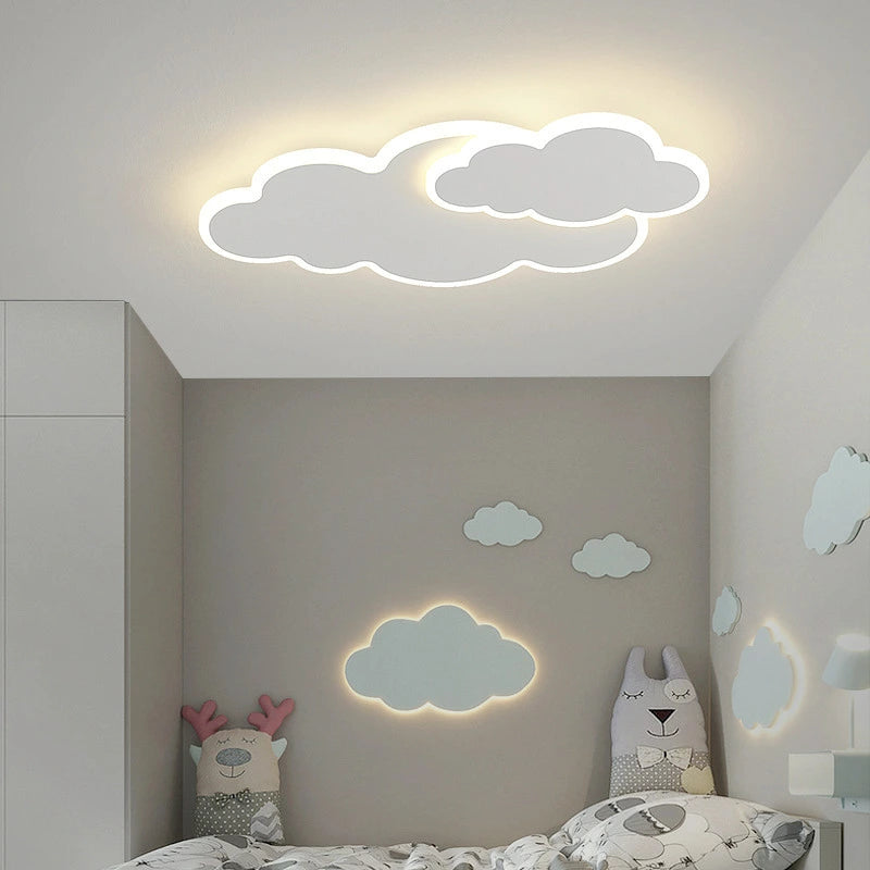 おしゃれ シーリングライト LED 雲型 2連デザイン 間接照明 薄型 フラット 天井照明 子供部屋 寝室 ナチュラル 北欧風