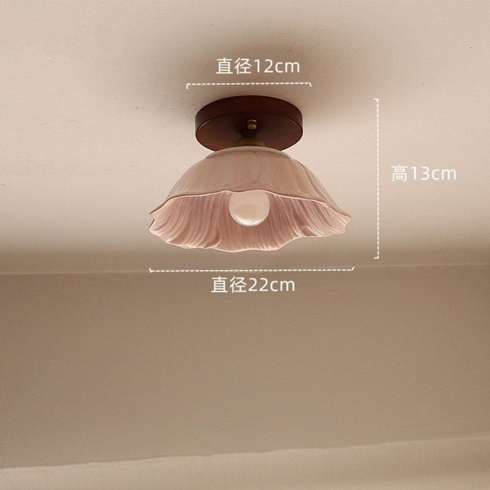 ペンダントライト 北欧 おしゃれ 可愛い 和風 ナチュラル フレンチレトロ ピンク 花柄 E26 陶器 真鍮 ガーリー フラワー 天井照明 引掛けシーリング用 ダクトレール用 キッチン 寝室 バー 玄関 トイレ 洗面所 シーリングライト 同シリーズ