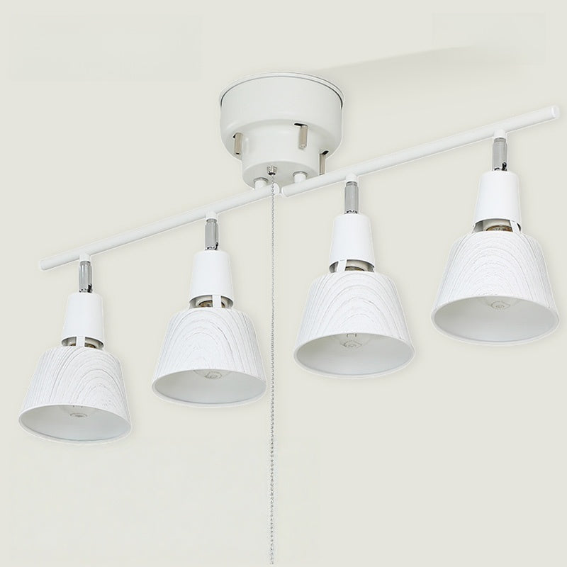 シーリングライト 4灯 リモコン付き 調光調色 LED電球 オプションあり 木目 スポットライト E26 和室