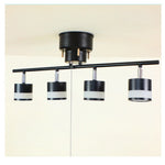 シーリングライト 4灯 昼光色 6500K LED電球 LED内蔵スポットライト 6畳 8畳 ブラック ホワイト