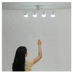 シーリングライト 4灯 昼光色 6500K LED電球 LED内蔵スポットライト 6畳 8畳 ブラック ホワイト