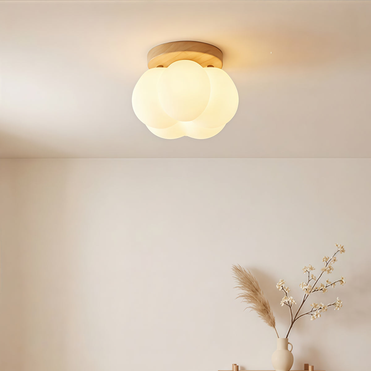 シーリングライト おしゃれ 調色 1灯 花びら フラワー アンティーク かわいい レトロ 天井照明 内玄関 トイレ 階段