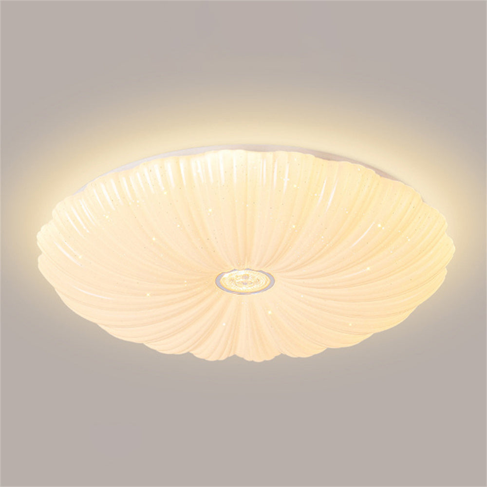 LED シーリングライト 花びら 調光調色 リモコン APP対応 北欧 おしゃれ 天井照明 6畳 8畳 10畳 工事不要 ホワイト 貝殻風