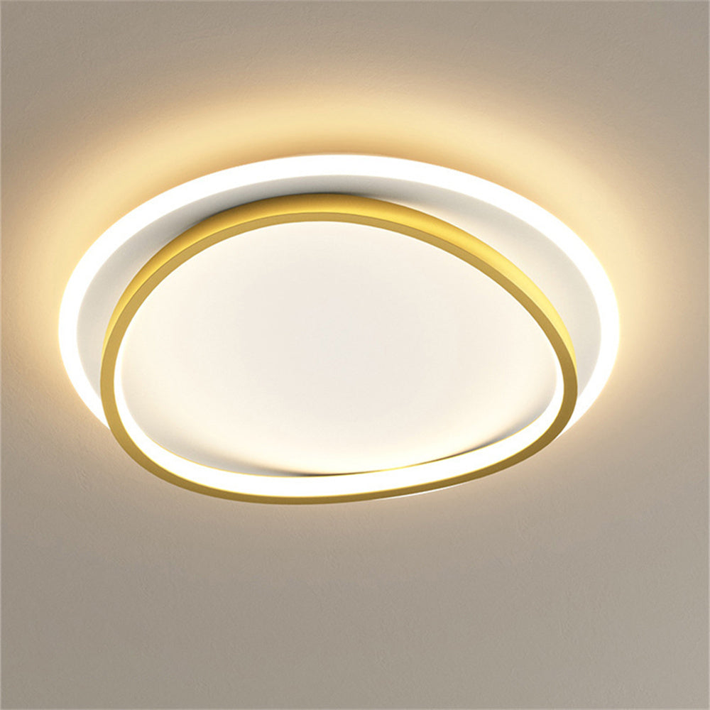LED シーリングライト ダブルリング 調光調色 リモコン APP対応 北欧 モダン おしゃれ 天井照明 6畳 8畳 ブラック ゴールド 工事不要