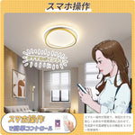 LED シーリングライト ダブルリング 調光調色 リモコン APP対応 北欧 モダン おしゃれ 天井照明 6畳 8畳 ブラック ゴールド 工事不要