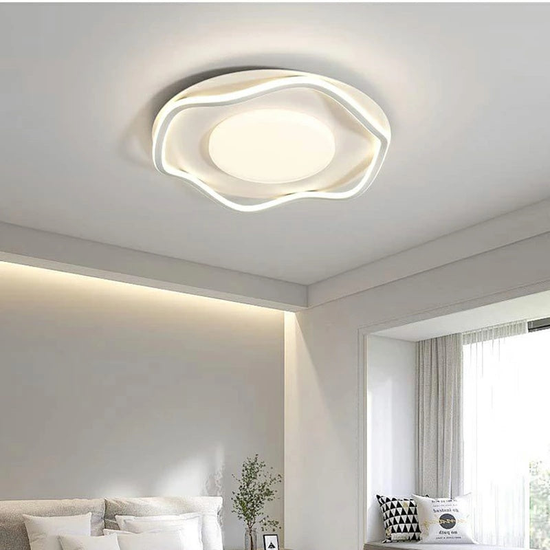 シンプル可愛い LED シーリングライト リモコン調光調色常夜灯付 6~10 畳 引掛工事不要