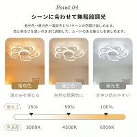 シーリングファンライト LED おしゃれ北欧風 8畳 調光調色 静音DCモーター 6段風量 リモコン付き 省エネ天井照明