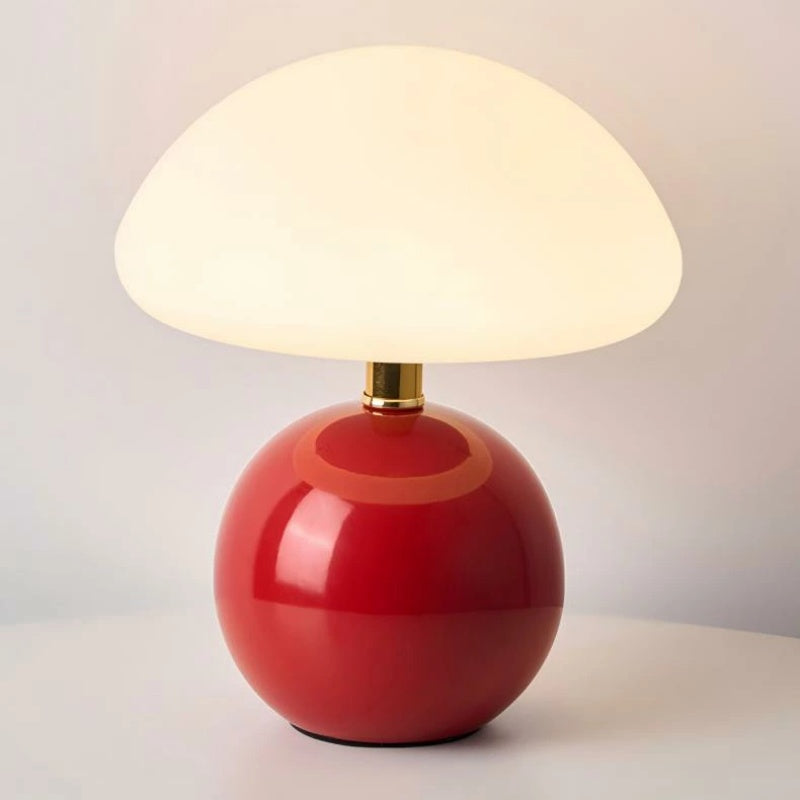 キノコ型テーブルランプ 1灯デスクライト ベッドサイドライト 柔らかいLED エレガントでナチュラルなデザイン 書斎 リビング オフィス照明 母の日ギフトに最適