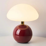 キノコ型テーブルランプ 1灯デスクライト ベッドサイドライト 柔らかいLED エレガントでナチュラルなデザイン 書斎 リビング オフィス照明 母の日ギフトに最適