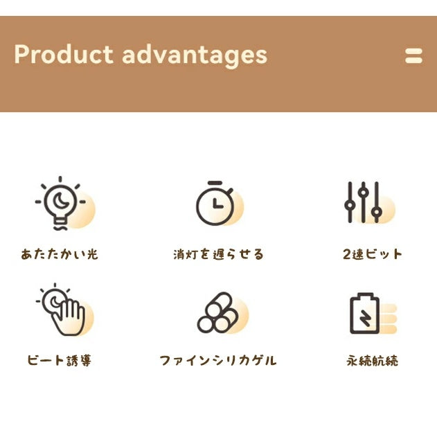 うさぎ型 USB 充電式ナイトライト タッチ式調光 & タイマー機能付き 赤ちゃん・子供用