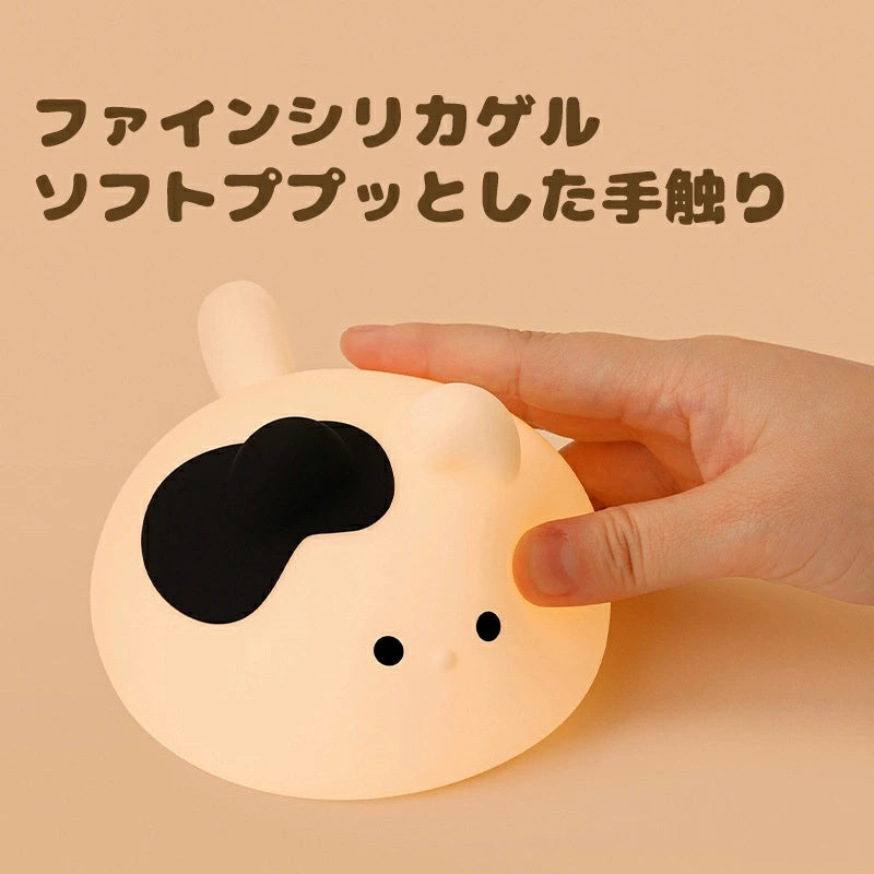 うさぎ型 USB 充電式ナイトライト タッチ式調光 & タイマー機能付き 赤ちゃん・子供用
