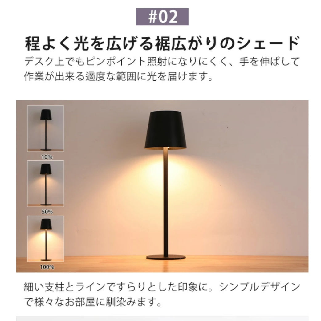 RGB 調光調色 Type-C 充電北欧 LED デスクライト 目に優しい卓上スタンド