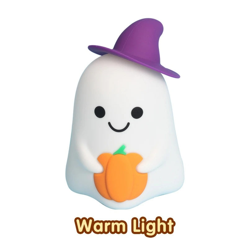 幽霊ハロウィンデザイン調色機能付き USB 充電 LED ナイトライト