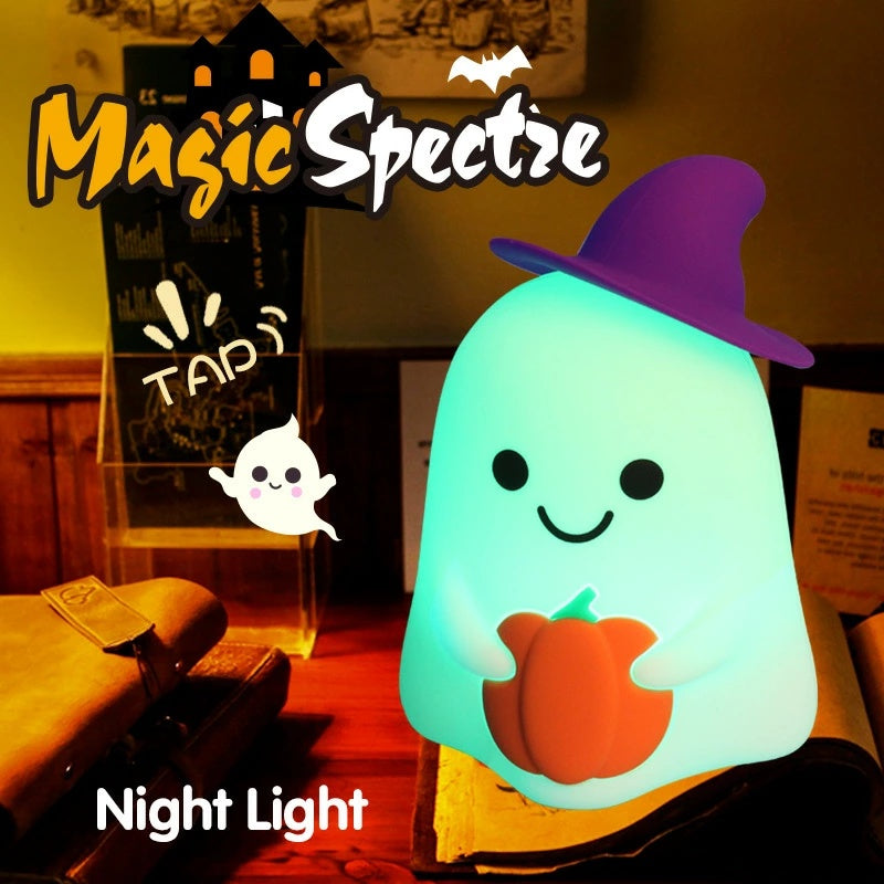 幽霊ハロウィンデザイン調色機能付き USB 充電 LED ナイトライト