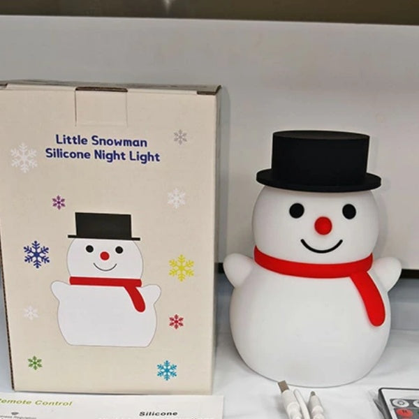 Type-C 充電式 雪だるまモチーフ可愛いクリスマス LED ナイトライト