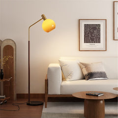 フロアライト フロアランプ ガラス 木目 スタンドライト 北欧 おしゃれ アンティーク 間接照明led インテリア 置き型 照明器具 室内照明 寝室 リビング レトロ フットスイッチ付き 読書灯