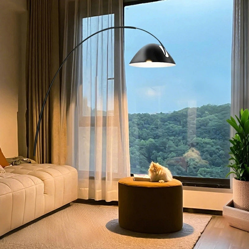 アーチ型フロアランプ 北欧モダン スタンドライト 間接照明 角度調整可能 リビング 寝室用