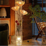 籐編みデザイン 和風×ナチュラルフロアライト おしゃれ間接照明 リビング寝室書斎用