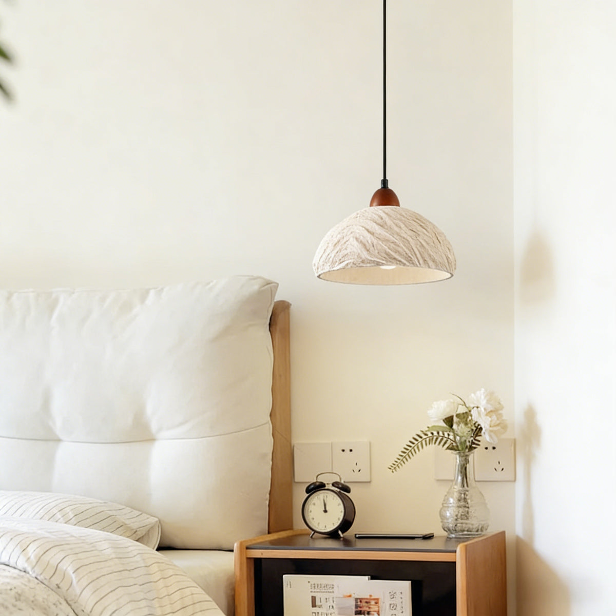 ペンダントライト 北欧 天然石 E26 led モダン シンプル 玄関 リビング トイレ 和室 侘び ベージュ系
