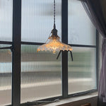 ペンダントライト 吊下げ灯 ダイニング 北欧 ガラス 花びら 1灯 E26 LED電球対応 レトロ リビング トイレ 寝室 洗面所 キッチン 食卓 可愛い 階段 クリア