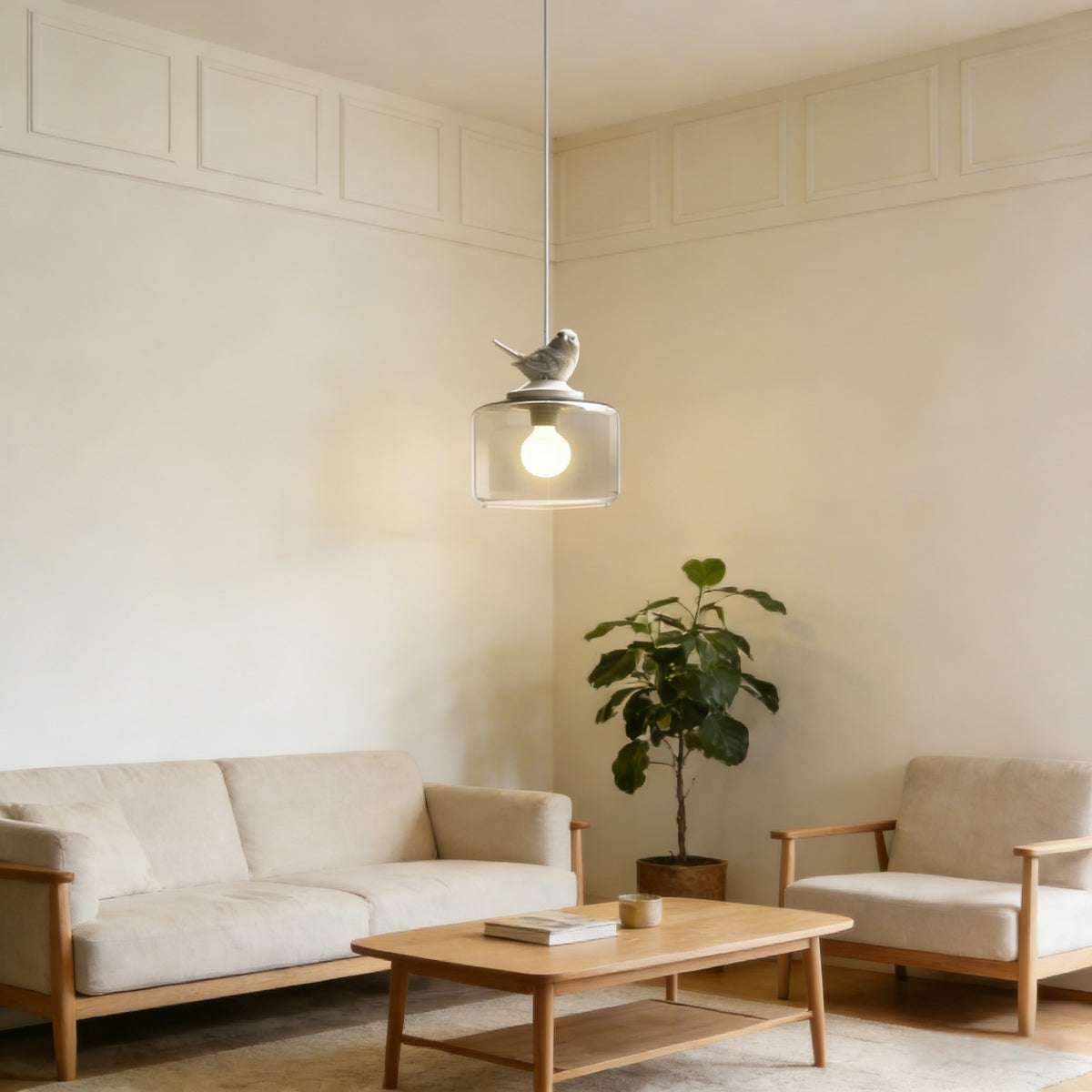 ペンダントライト 吊下げ灯 北欧 ガラス 鳥 可愛い 1灯 E26 LED 引掛けシーリング ダクトレール モダン シンプル レトロ デザイン 天井照明 ダイニング 玄関 リビング トイレ 寝室 洗面所 キッチン 食卓 階段 和室
