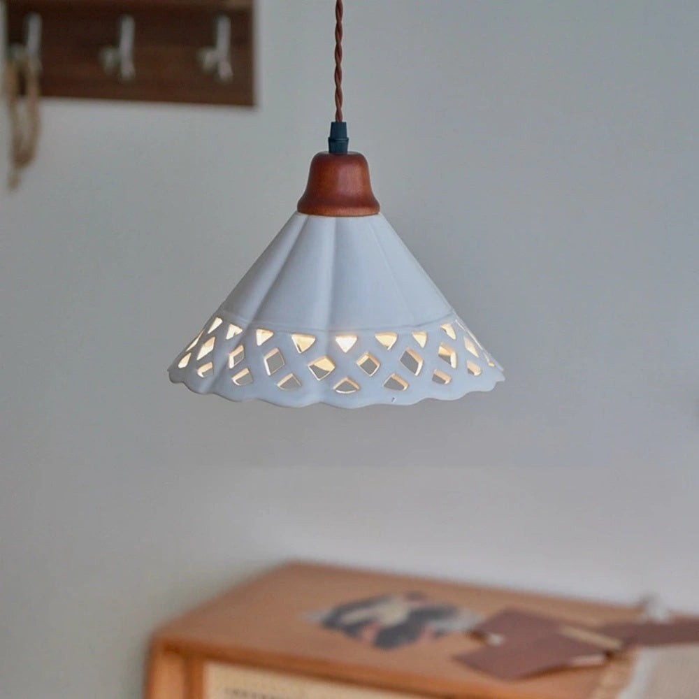 ペンダントライト 陶器 和風 北欧 1灯 E26 ダイニング照明 侘寂 天井照明 ナチュラル 木製 LED対応 引掛けシーリング おしゃれ