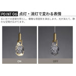 ペンダントライト クリスタルガラス 不規則形 LED内蔵 3000K 北欧 モダン ミニマル 高級感 上品 天井照明 ダイニング キッチン 寝室 バーカウンター ホテル おしゃれ 引掛けシーリング対応