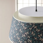 ペンダントライト ファブリック 布製 2重シェード 直径50cm E26 北欧 おしゃれ モダン ナチュラル 花柄 リビング ダイニング 寝室 引掛けシーリング ダクトレール対応