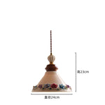 ペンダントライト 陶器シェード 花柄 フラワー 立体花 E26 木製 陶器ソケット 吊り下げ照明 おしゃれ 北欧 レトロ アンティーク 可愛い ダイニング キッチン 玄関 寝室