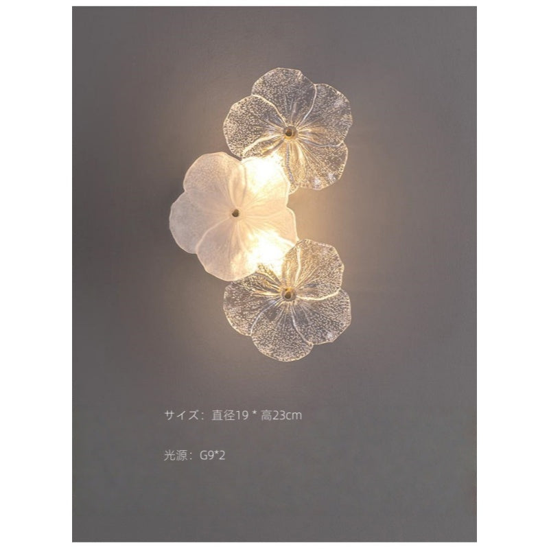 ブラケットライト ガラス 花 LED G9 おしゃれ 2灯 4灯 金属 北欧 壁掛け ウォールライト