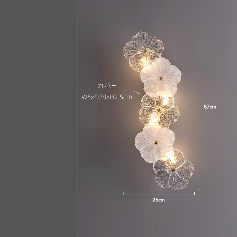 ブラケットライト ガラス 花 LED G9 おしゃれ 2灯 4灯 金属 北欧 壁掛け ウォールライト
