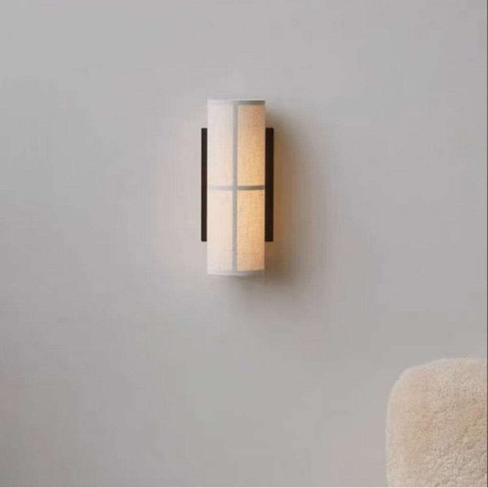 ウォールライト 布製 筒型 スリムシェード E26対応 北欧 和風 レトロ シンプル 間接照明 工事不要 コンセント式 配線式 玄関 階段 和室 寝室 ホワイト ベージュ 壁付け照明