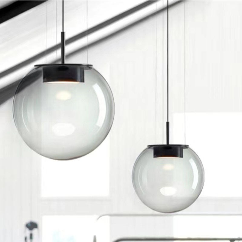 ペンダントライト おしゃれ 北欧 ガラス LED対応 1灯 スモークガラス 球体 モダン ダイニング キッチン カウンター カフェ 天井照明
