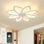 おしゃれ シーリングライト LED フラワーデザイン 58cm 花びらモチーフ 薄型 天井照明 調光調色 無段階調整 リビング 寝室 子供部屋 玄関 北欧 ナチュラル