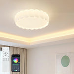 おしゃれ シーリングライト LED 薄型 花びら 雲形 ラウンド 天井照明 ホワイト 北欧 韓国インテリア ナチュラル かわいい モダン リビング 寝室 子供部屋