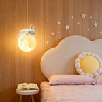 ペンダントライト 月 子供部屋 1灯 北欧 LED対応 おしゃれ くま うさぎ 天井照明 ダイニング 寝室 キッズルーム 吊り下げ照明 ダクトレール対応 引掛シーリング対応