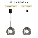 ペンダントライト 北欧 スモークガラス ボールシェード ブラックフレーム 1灯 E26 ダイニング リビング 玄関 寝室照明
