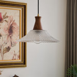 ペンダントライト ガラス 木製 レトロ 1灯 北欧 LED対応 吊り下げ照明 おしゃれ ダイニング キッチン 天井照明