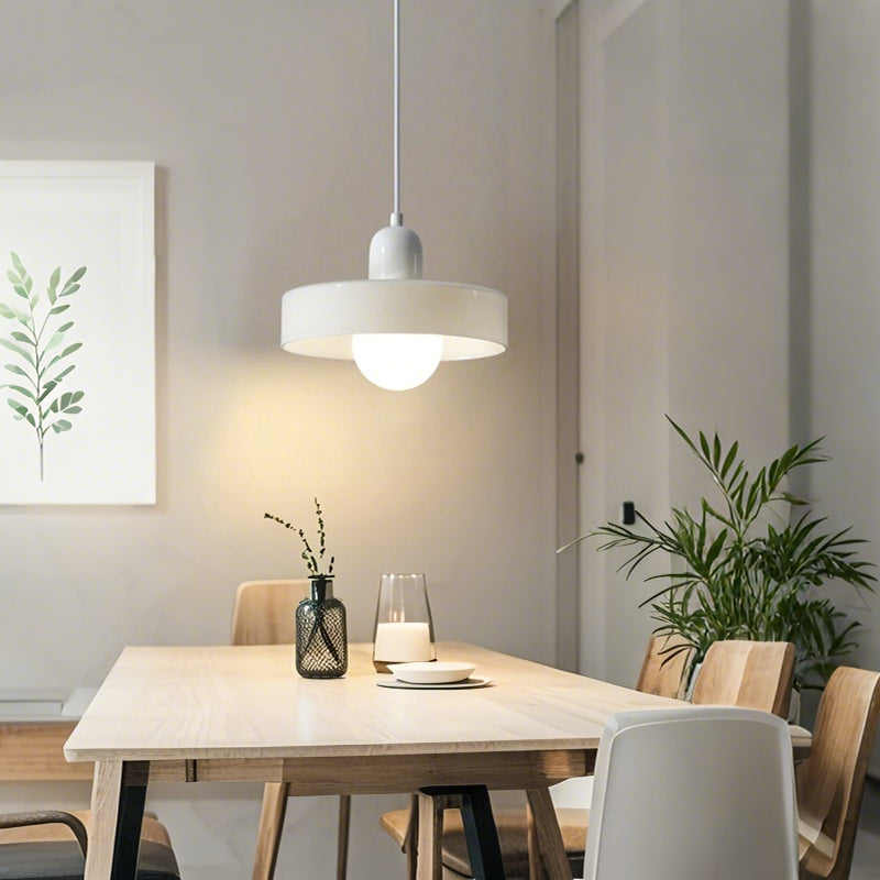 ペンダントライト 北欧 円盤シェード ミニマルデザイン 1灯 E26 LED対応 ダイニング キッチン 玄関照明