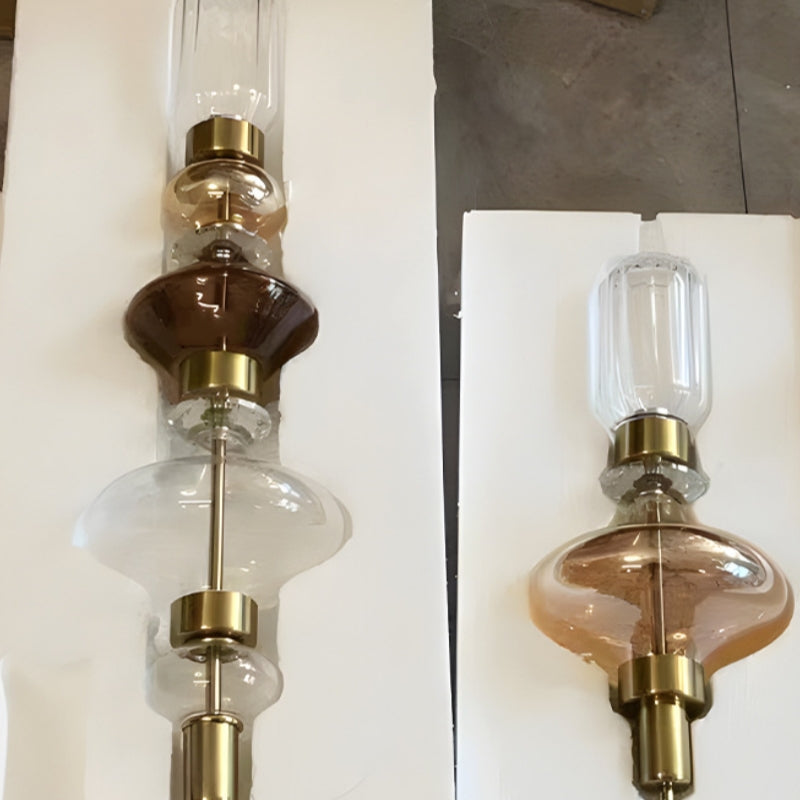 ペンダントライト おしゃれ 北欧 ガラス 真鍮 LED対応 1灯 アンバー スモーク モダン ダイニング キッチン カウンター カフェ 天井照明