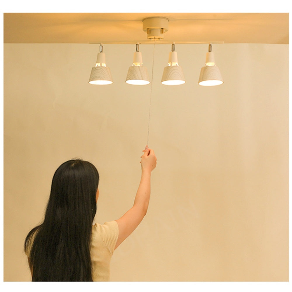 シーリングライト 4灯 リモコン付き 調光調色 LED電球 オプションあり 木目 スポットライト E26 和室