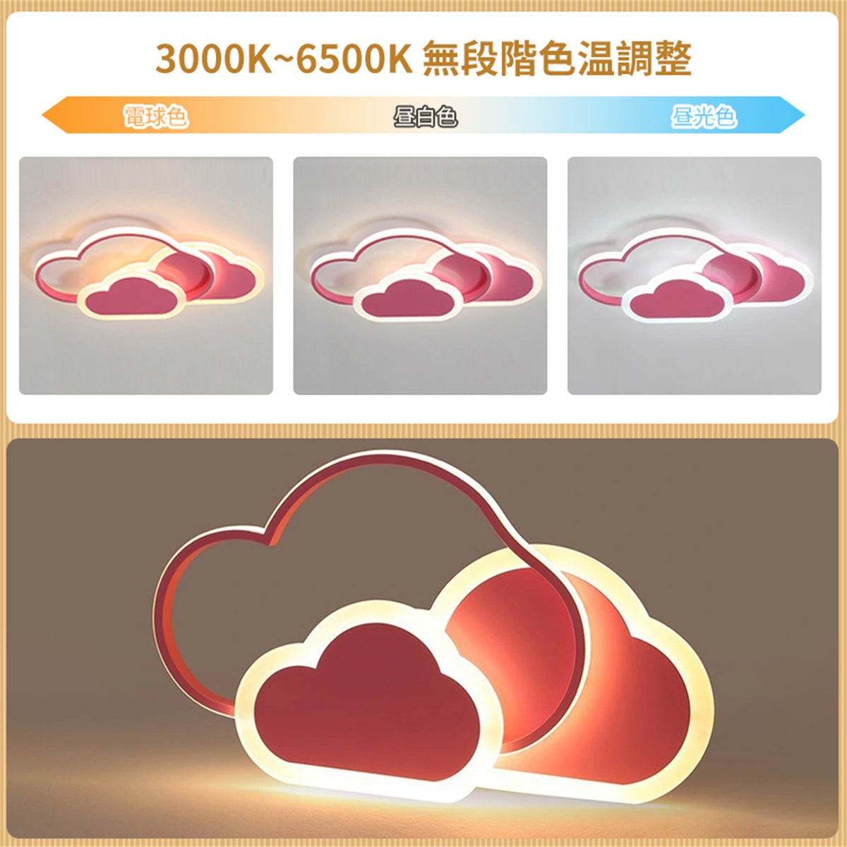 LED シーリングライト 雲型 調光調色 リモコン APP対応 常夜灯 北欧 子供部屋 おしゃれ 天井照明 6畳 8畳 10畳 工事不要
