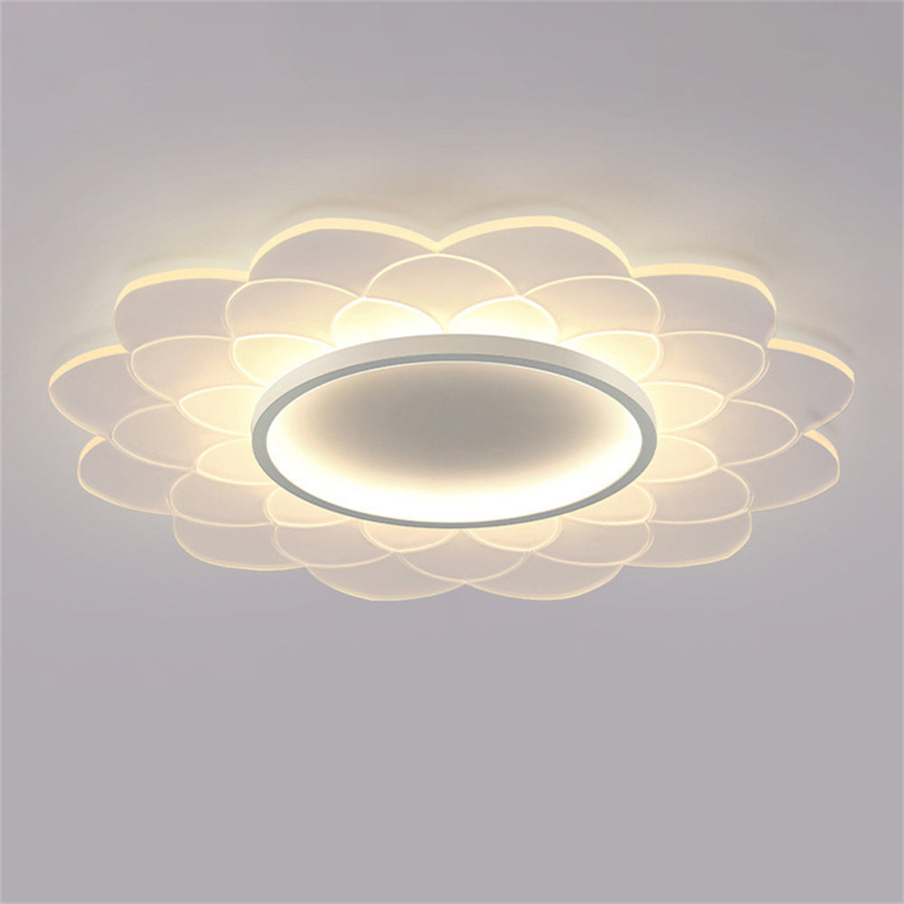 LED シーリングライト 花びら 調光調色 リモコン APP対応 北欧 おしゃれ 天井照明 6畳 8畳 10畳 工事不要 ゴールド ホワイト