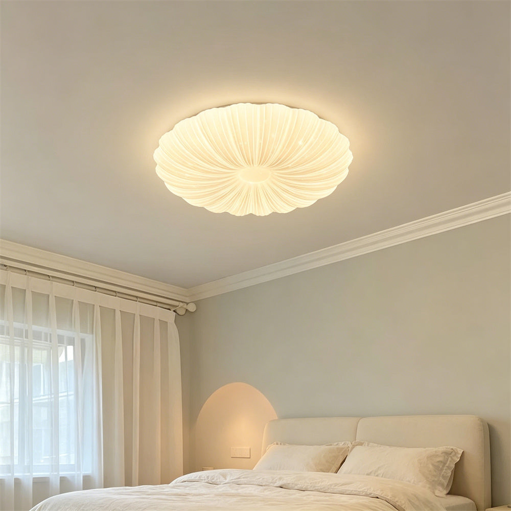 LED シーリングライト 花びら 調光調色 リモコン APP対応 北欧 おしゃれ 天井照明 6畳 8畳 10畳 工事不要 ホワイト 貝殻風