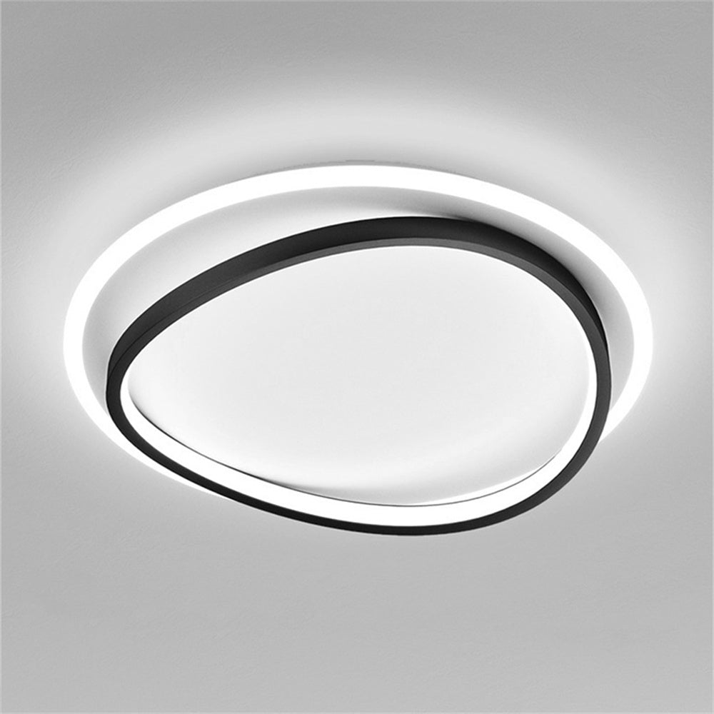 LED シーリングライト ダブルリング 調光調色 リモコン APP対応 北欧 モダン おしゃれ 天井照明 6畳 8畳 ブラック ゴールド 工事不要