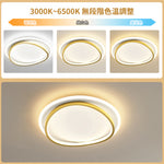 LED シーリングライト ダブルリング 調光調色 リモコン APP対応 北欧 モダン おしゃれ 天井照明 6畳 8畳 ブラック ゴールド 工事不要
