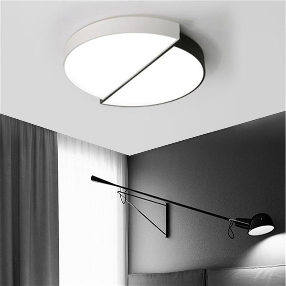 LED シーリングライト モノトーン 調光調色 リモコン APP対応 北欧 工業風 おしゃれ 天井照明 40cm 50cm 白黒 幾何学 工事不要